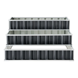 [en.casa] Moestuinbak Renswoude 118x118x60 cm antracietgrijs