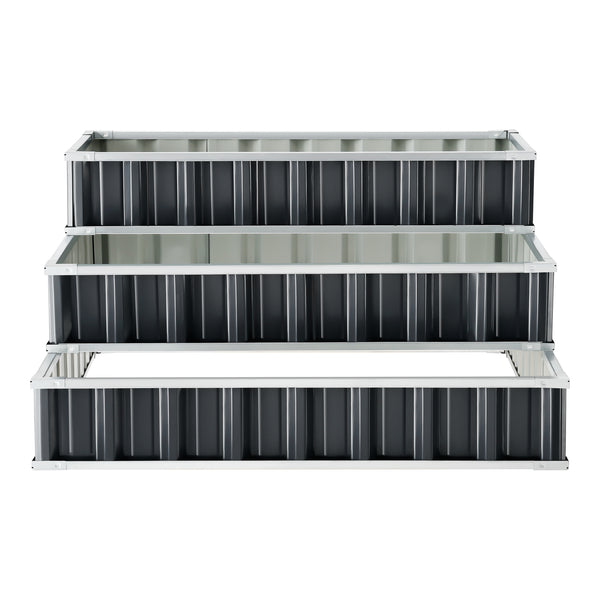 [en.casa] Moestuinbak Renswoude 118x118x60 cm antracietgrijs