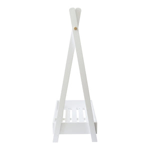 [en.casa] Kinder kledingrek Laxe 126x73x43 cm wit en houtkleurig