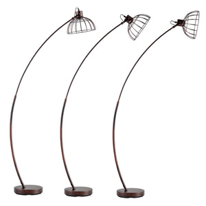 [lux.pro] Vloerlamp staande lamp Portsmouth metaal 160 cm roestbruin