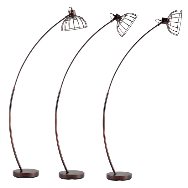 [lux.pro] Vloerlamp staande lamp Portsmouth metaal 160 cm roestbruin