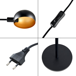 [lux.pro] Vloerlamp staande lamp Bolton metaal 160 cm zwart