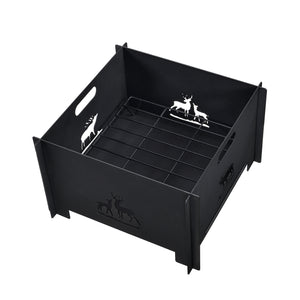 [casa.pro] Vuurfkorf Etnedal voor buiten 25x40x40 cm zwart