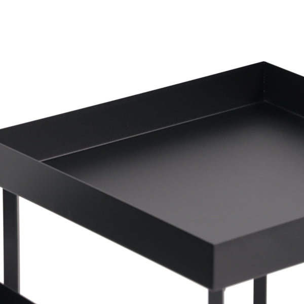 [en.casa] Salontafel Heinola set van 2 metaal zwart mat