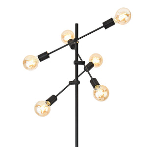 [lux.pro] Craigavon staande lamp Craigavon 154 cm 6xE27 zwart