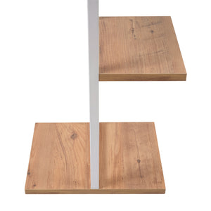 [en.casa] Plantenstandaard Blaabjerg 90x35x26cm wit en walnootkleurig