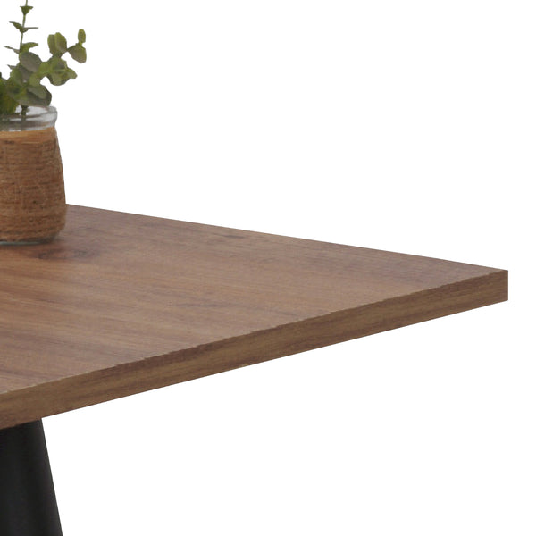 [en.casa] Salontafel Ballerup 50x45x45cm zwart en walnootkleurig