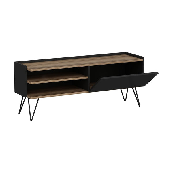 [en.casa] TV meubel Dronninglund 124x37x50 cm zwart