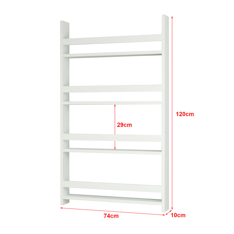 Maatschets [en.casa] Wandplank wandrek Sotenäs 120x74x10 cm wit