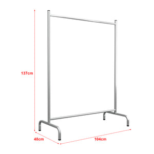 [en.casa] Kledingrek Staffanstorp 137x104x48 cm zilverkleurig