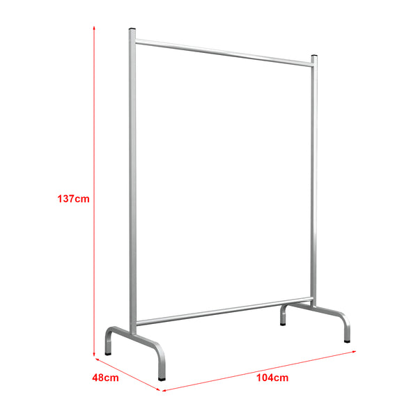 [en.casa] Kledingrek Staffanstorp 137x104x48 cm zilverkleurig