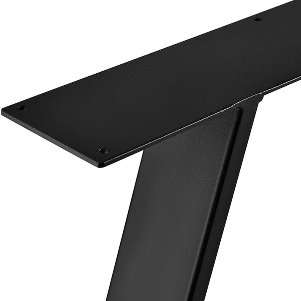 [en.casa] Stalen onderstel Lyngby set van 2 tafelpoot 72x55x6 cm zwart mat