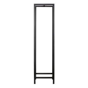 [en.casa] Brandhout rek Taarbæk houtopslag 35x35x140 cm zwart mat