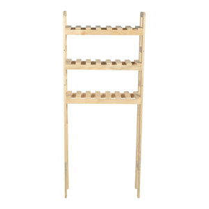 [en.casa] Staand rek Alslev badkamerrek 160x64x21 cm houtkleurig