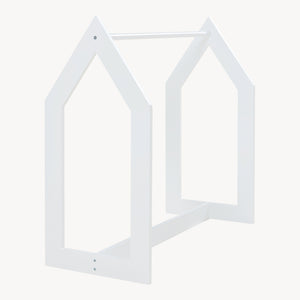 [en.casa] Kledingrek Værløse 78x75x35 cm wit en houtkleurig