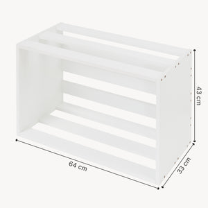 [en.casa] Bijzettafel Rønde 43x64x33 cm wit