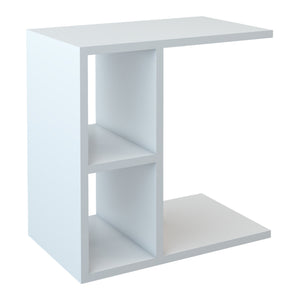 [en.casa] Bijzettafel Ravnsborg met 2 planken 50x50x30 cm wit