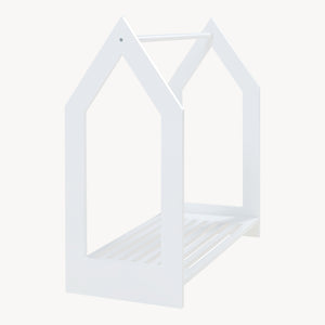 [en.casa] Kledingrek Langeskov 78x75x35 cm wit en houtkleurig