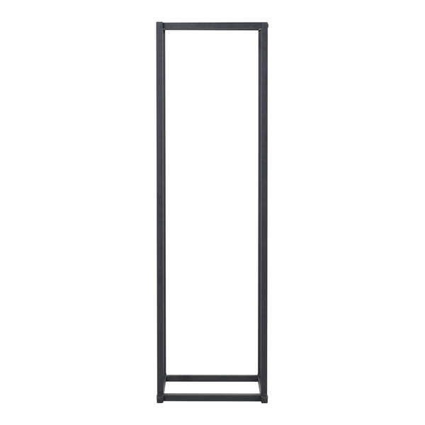 [en.casa] Brandhout rek Tibro houtopslag 35x35x120 cm zwart