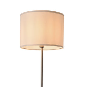 [lux.pro] Staande lamp Tamworth vloerlamp 161 cm E27 zilverkleurig en wit