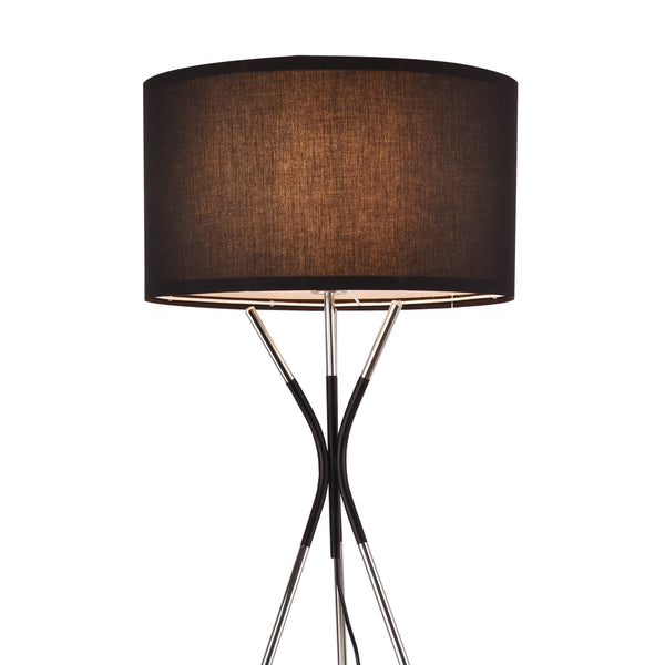 [lux.pro] Staande lamp Athlone 145 cm zilverkleurig en zwart