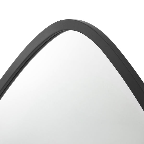 [en.casa] Spiegel Galatone hangend 64x60 cm zwart mat