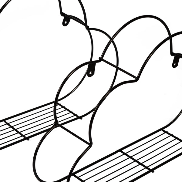 [en.casa] Wandrek Tønder metaal set van 3 zwart