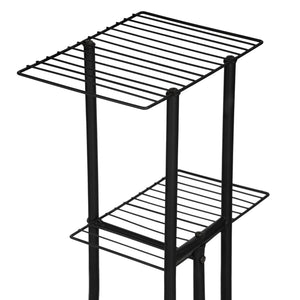 [en.casa] Plantenstandaard Beek metaal 97,5x43,5x22 cm zwart