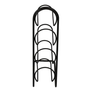 [en.casa] Wijnrek Anchamps metaal 43,5x11,5x21 cm zwart