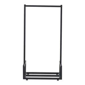 [en.casa] Brandhout Thisted rek houtopslag 50x35x95 cm metaal zwart