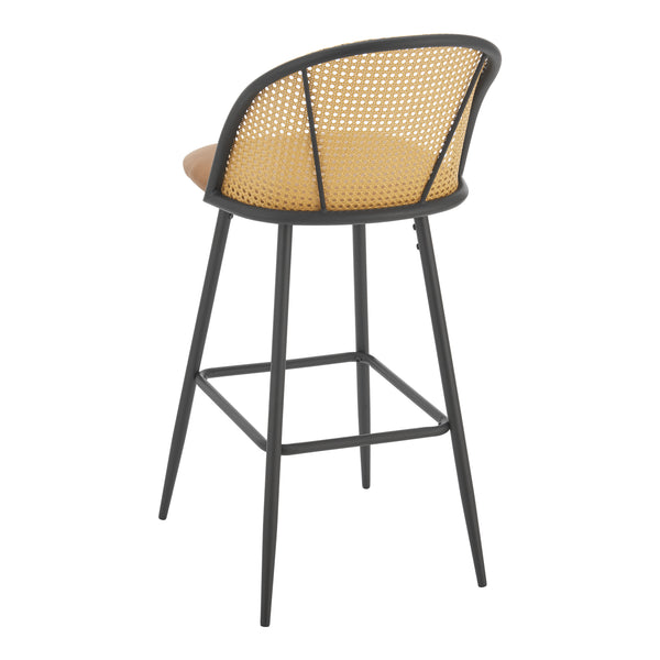 [en.casa] Barkruk set van 2 Gausdal 102x44x63 cm bruin en zwart