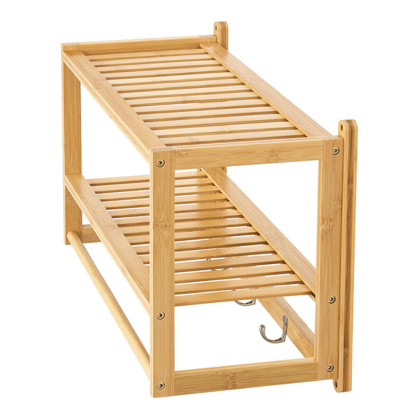 [en.casa] Badkamerrek Thyborøn wandmontage 30x55x22,5 cm bamboe