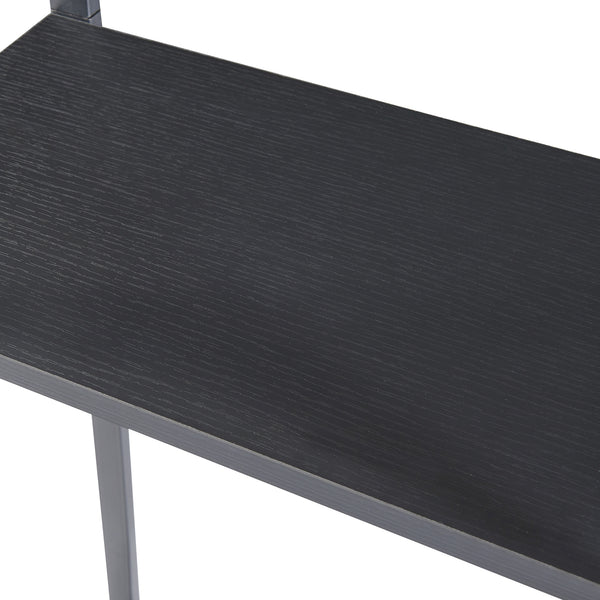 [en.casa] Brandhout rek Ulvila houtopslag 170x45x30 cm zwart