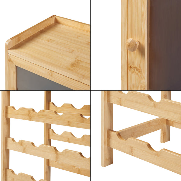 [en.casa] Wijnrek Gjerstad bamboe voor 20 flessen 100x47x28 cm