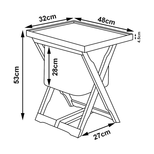 [en.casa] Picknicktafel Hattfjelldal opvouwbaar 53x48x32 cm bamboe