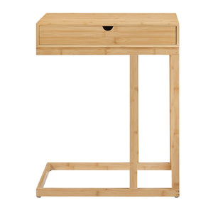 [en.casa] Bijzettafel Kåfjord laptoptafel met lade 68x55x35 cm bamboe