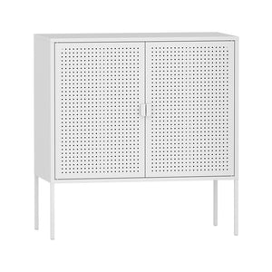 Commode Castelli 82,5x80x40 cm staal wit [en.casa]