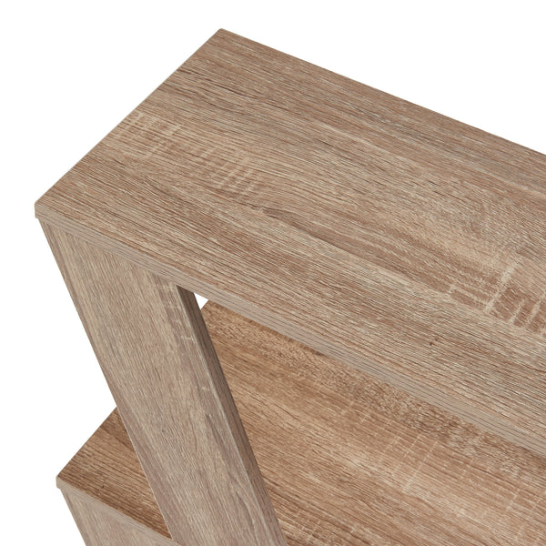 [en.casa] Bijzettafel Nome met 2 planken 60x22x57 cm eikenkleurig