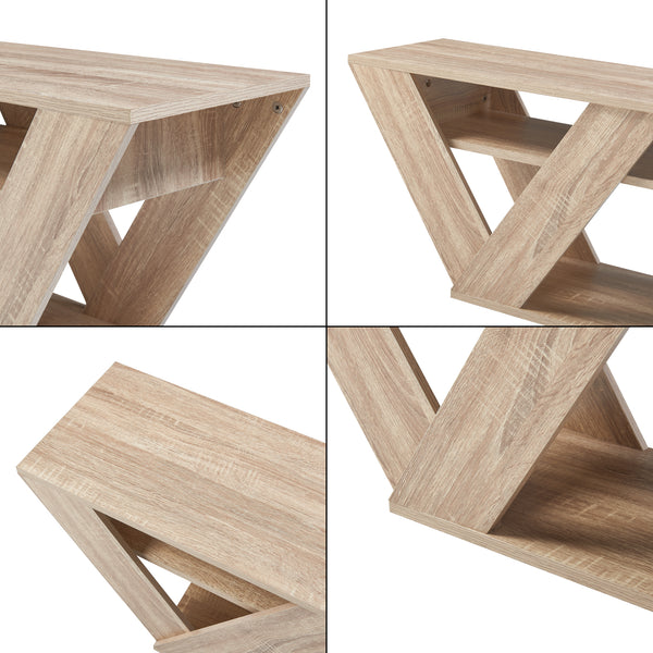 [en.casa] TV meubel Nome met 2 planken 110x30x40 cm eikenkleurig