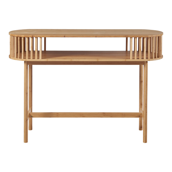 [en.casa] Console tafel Pomarkku ovaal 120x39x85 cm bamboe
