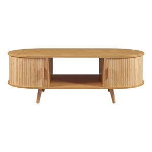 Salontafel Nordkapp ovaal 120x55x40 cm houtkleurig [en.casa]