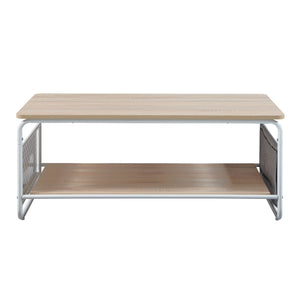 [en.casa] Salontafel Dyrøy 43x100x50 cm wit eikenkleurig en grijs