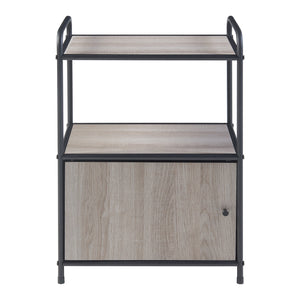 [en.casa] Nachtkast Gulen 60x43x33 cm zwart en eikenkleurig