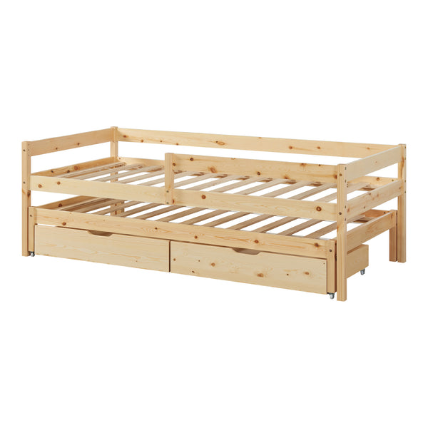 Kinderbed Sonkajärvi met onderschuifbed 90x200 cm naturel [en.casa]