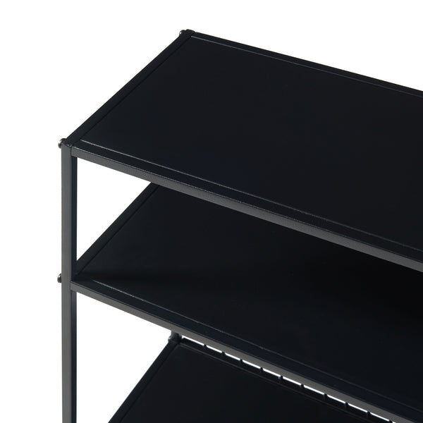 Console tafel Beesel metaal 65,5x60x20 cm zwart [en.casa]