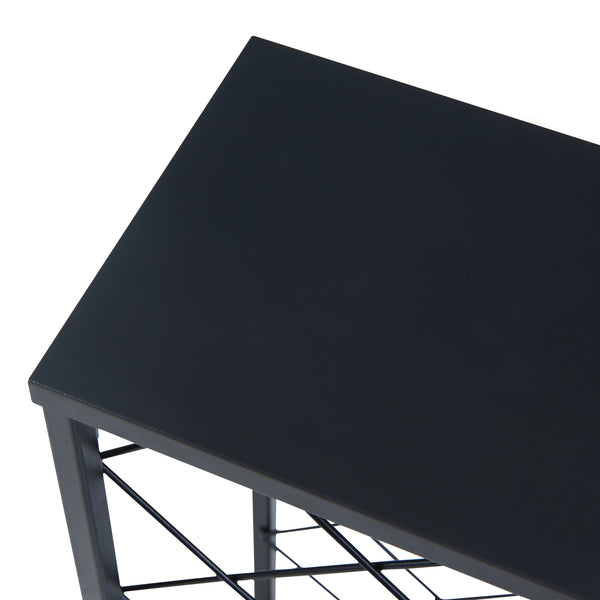 Wijnrek Taivassalo voor 25 flessen 71,5x53x20 cm zwart mat [en.casa]