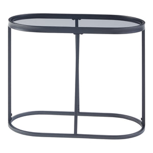 [en.casa] Bijzettafel Luleå 55x27,5x45 cm zwart