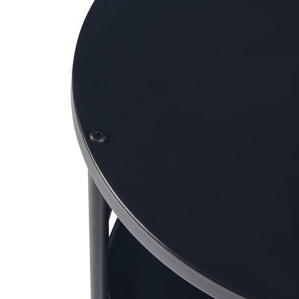 [en.casa] Keukentrolley Munkedal 75xØ45 cm zwart