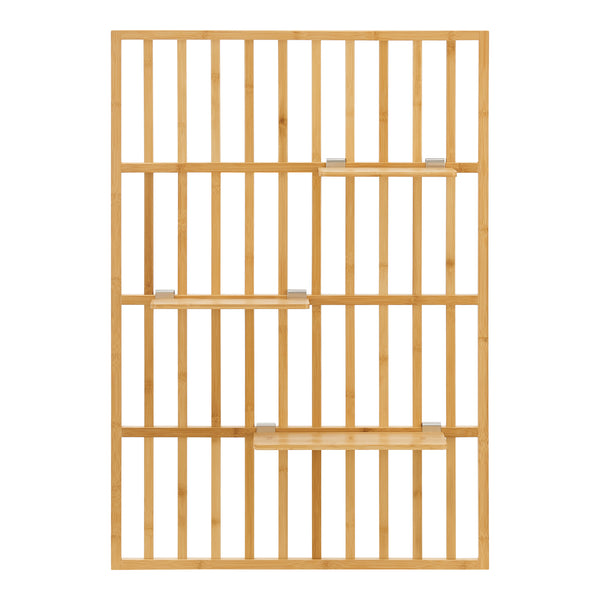 Wandrek Røst met 3 planken 120x80x13 cm bamboe naturel [en.casa]