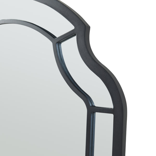 [en.casa] Wandspiegel Puolanka 90x60 cm zwart